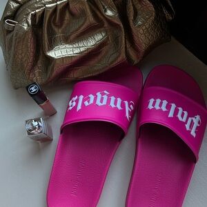 Palm Angels Pink Slide Sandals